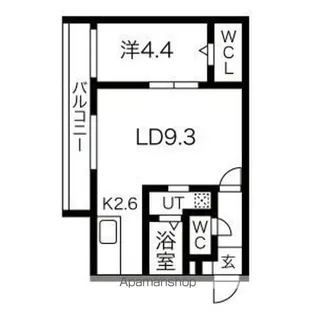 アンジュール発寒南【3階】の間取り