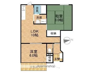 メガロンイーリスA【102号室】の間取り