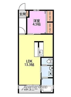 1LDKの間取り画像