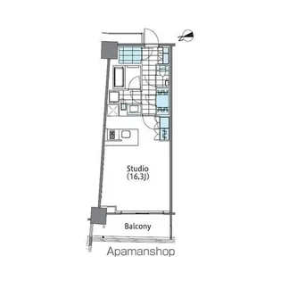 コンフォリア新宿イーストサイドタワー【6階】の間取り