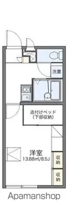 レオパレスU K N【203号室】の間取り