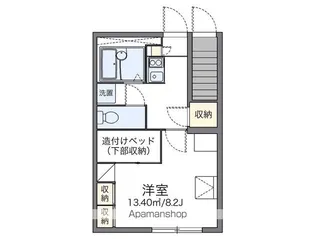 レオパレス東中田【101号室】の間取り