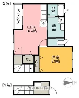 シャルマンN【2階】の間取り