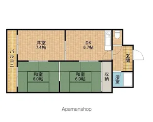 アソルティ伝馬町【602号室】の間取り