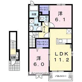 フェリースⅢ【2階】の間取り