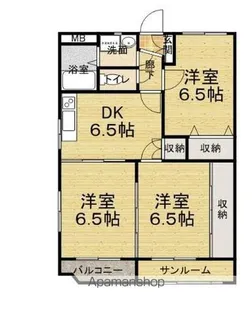 グリーンスクエア【201号室】の間取り