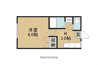 サンコーポおくの【101号室】の間取り
