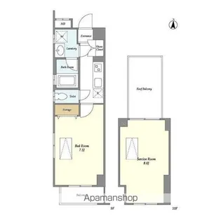 シェル中野弥生町【9階】の間取り
