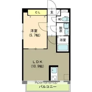 レンテ美咲【2階】の間取り