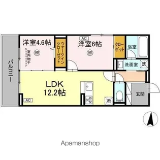 リヴィエール友丘【3階】の間取り