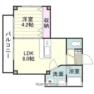 カサ・フェンテ【201号室】の間取り