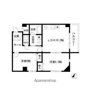 ウィル猫洞【1階】の間取り