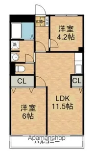 グリーンマンション【3階】の間取り