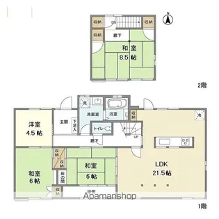 大阪府泉南郡熊取町桜が丘1丁目【一戸建】の間取り