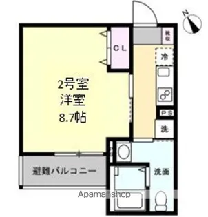 ベイルーム相模原清新セレーナ【3階】の間取り