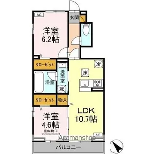 ルシアン メゾン【1階】の間取り