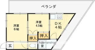大宝八尾駅前マンション【3階】の間取り