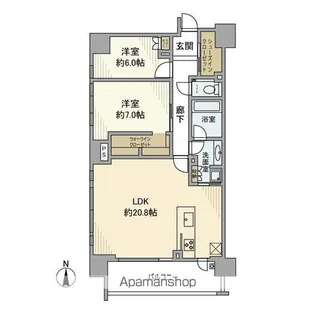 シティハウス名駅那古野【4階】の間取り