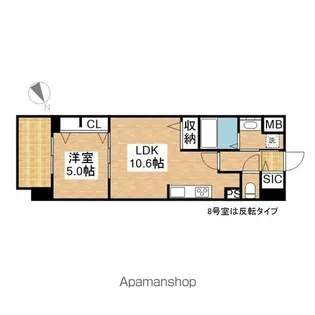愛知県名古屋市中区新栄2丁目【マンション】の間取り