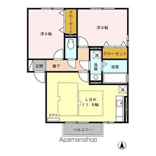 プレジール A【2階】の間取り