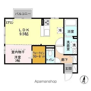 コスモ B【2階】の間取り