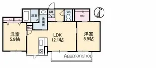 OLIVEHOUSE綾川【3階】の間取り