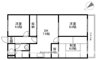 ハウス明日葉【2階】の間取り