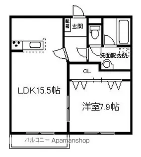 みずほ町ハイツ【3階】の間取り