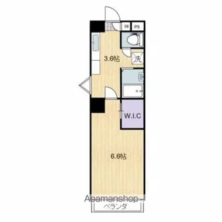 サンハイツ唐湊【6階】の間取り