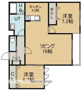 クレールマンション人見【207号室】の間取り