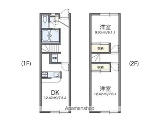 レオパレスビレッジ駅南【101号室】の間取り