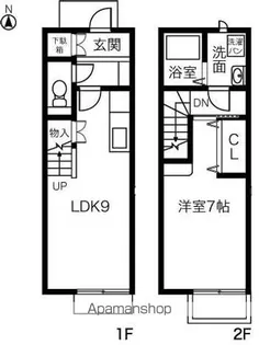 プラッサムコート土田【1階】の間取り