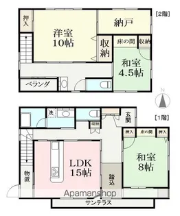 福井県福井市経田1丁目【一戸建】の間取り