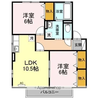 リビングタウン岩沼 IIE【2階】の間取り