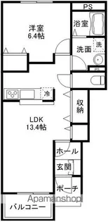 ふじやまアーバンスクエア【7号室】の間取り