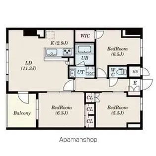 SーRESIDENCE伊都ATTIRANT【13階】の間取り