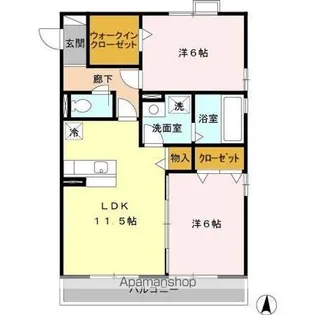 インペリアルN・Y【3階】の間取り