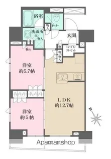 ルフォンプログレ四谷【9階】の間取り