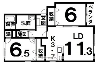 NORTH.ONE B【301号室】の間取り