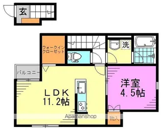 クレール梅里【2階】の間取り