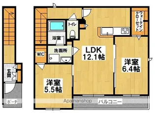SHAMAISONテルマ【203号室】の間取り