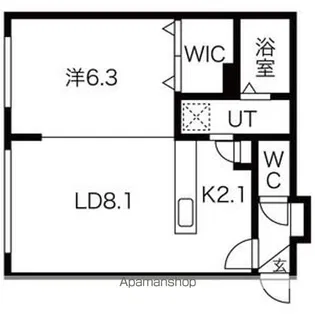 コラージュ琴似【2階】の間取り