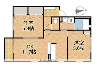 ミルトハイム【1階】の間取り