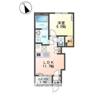 腰浜町アパート【103号室】の間取り