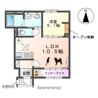 仮)北名古屋市石橋アパート【1階】の間取り