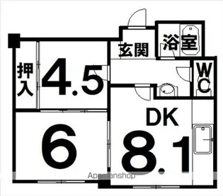 第一東南ハイツ【1階】の間取り