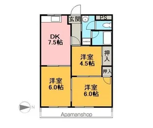 レジデンス城西【202号室】の間取り