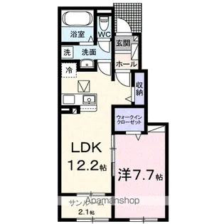 ラッフィナートカーサ西軽井沢A【1階】の間取り