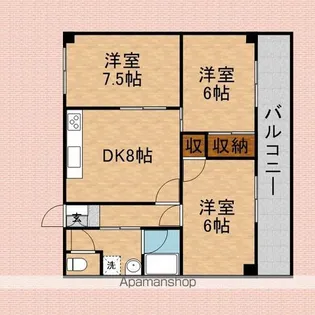 レスポワール志木【3階】の間取り