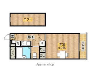 レオパレス花水木二番館【202号室】の間取り